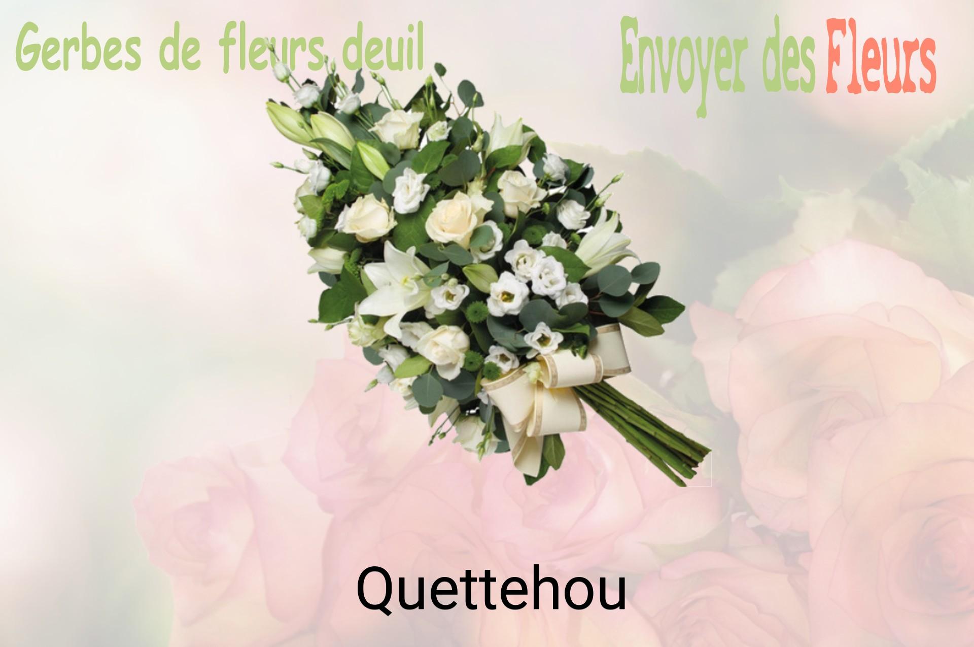 Gerbe de fleurs de deuil livrée à Quettehou